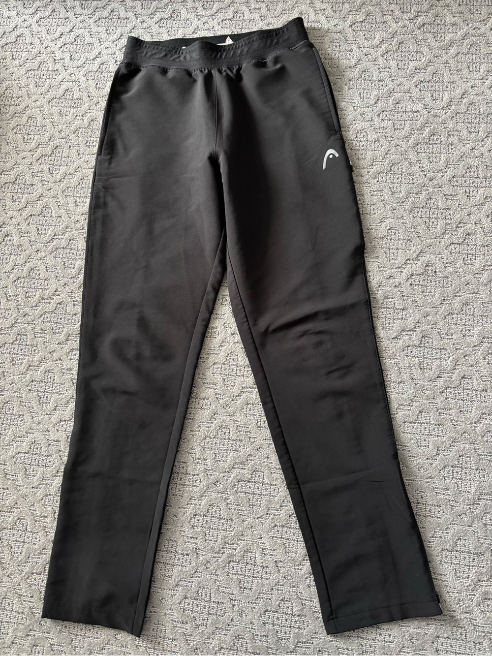 Head Black Jogger Pants with Subtle Logo